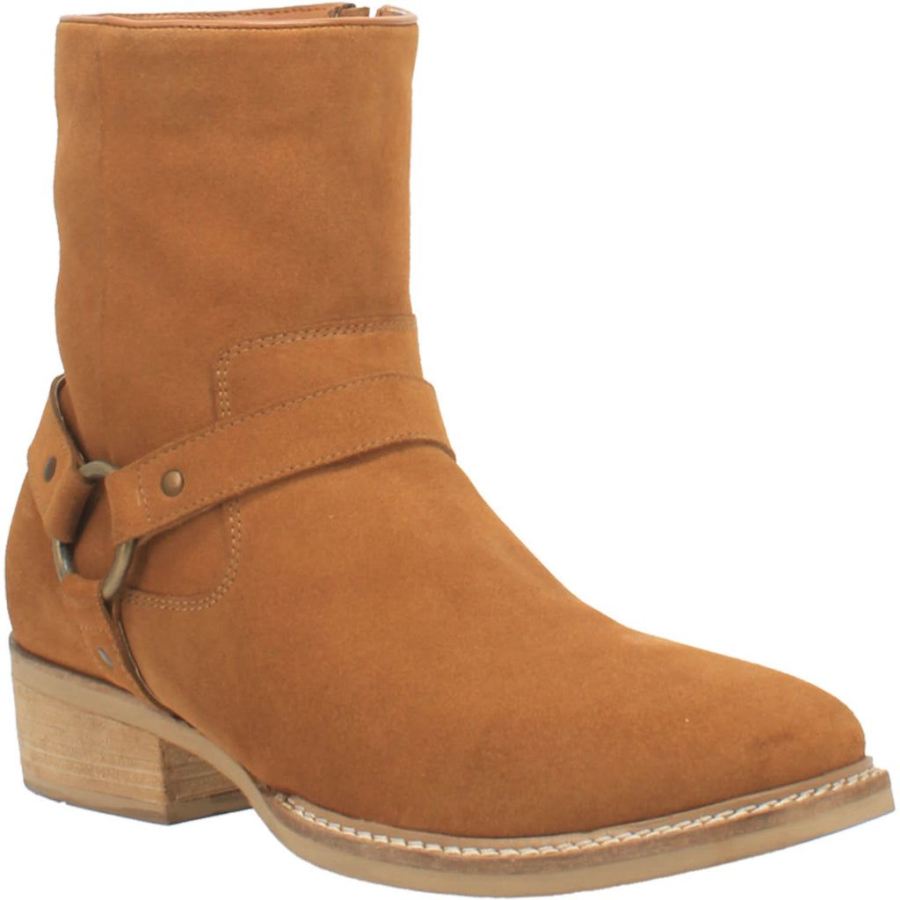 DINGO CALGARY LEATHER BOOTIE-CAMEL - Click Image to Close