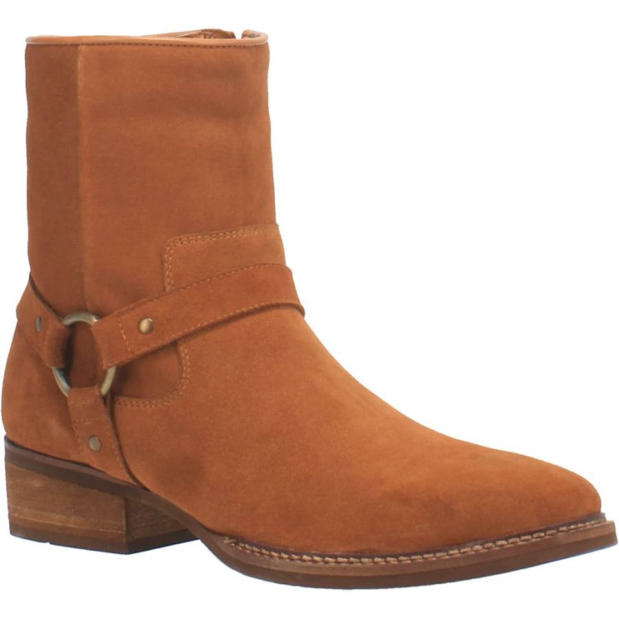 DINGO CALGARY LEATHER BOOTIE-BROWN