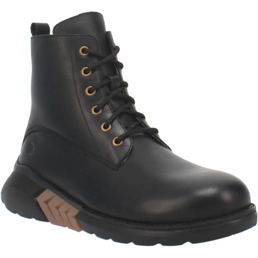 DINGO BLACK TOP LEATHER BOOT-BLACK - Click Image to Close