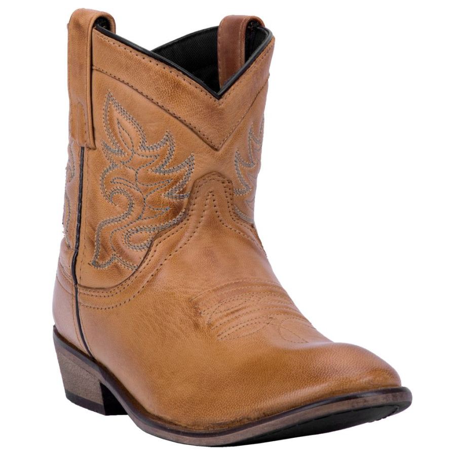 DINGO WILLIE LEATHER BOOTIE-ANTIQUE TAN - Click Image to Close