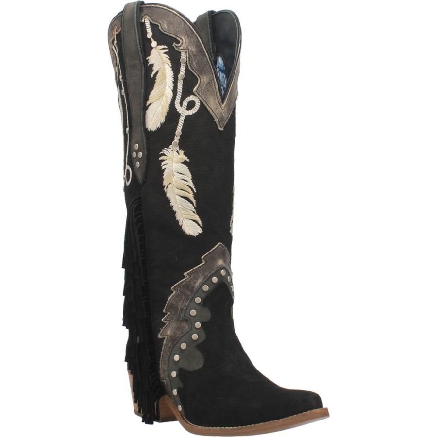 DINGO DREAM CATCHER LEATHER BOOT-BLACK