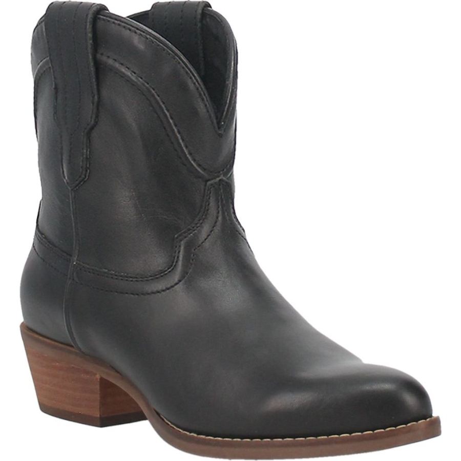 DINGO SEGUARO LEATHER BOOTIE-BLACK