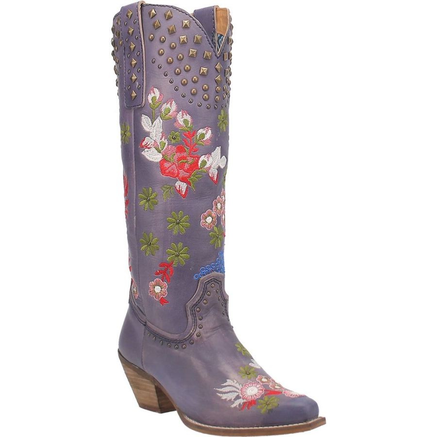 DINGO POPPY LEATHER BOOT-LAVENDER - Click Image to Close
