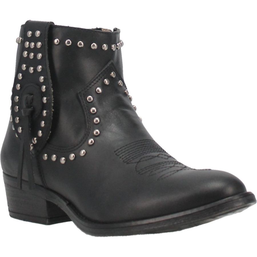 DINGO DESTRY LEATHER BOOTIE-BLACK