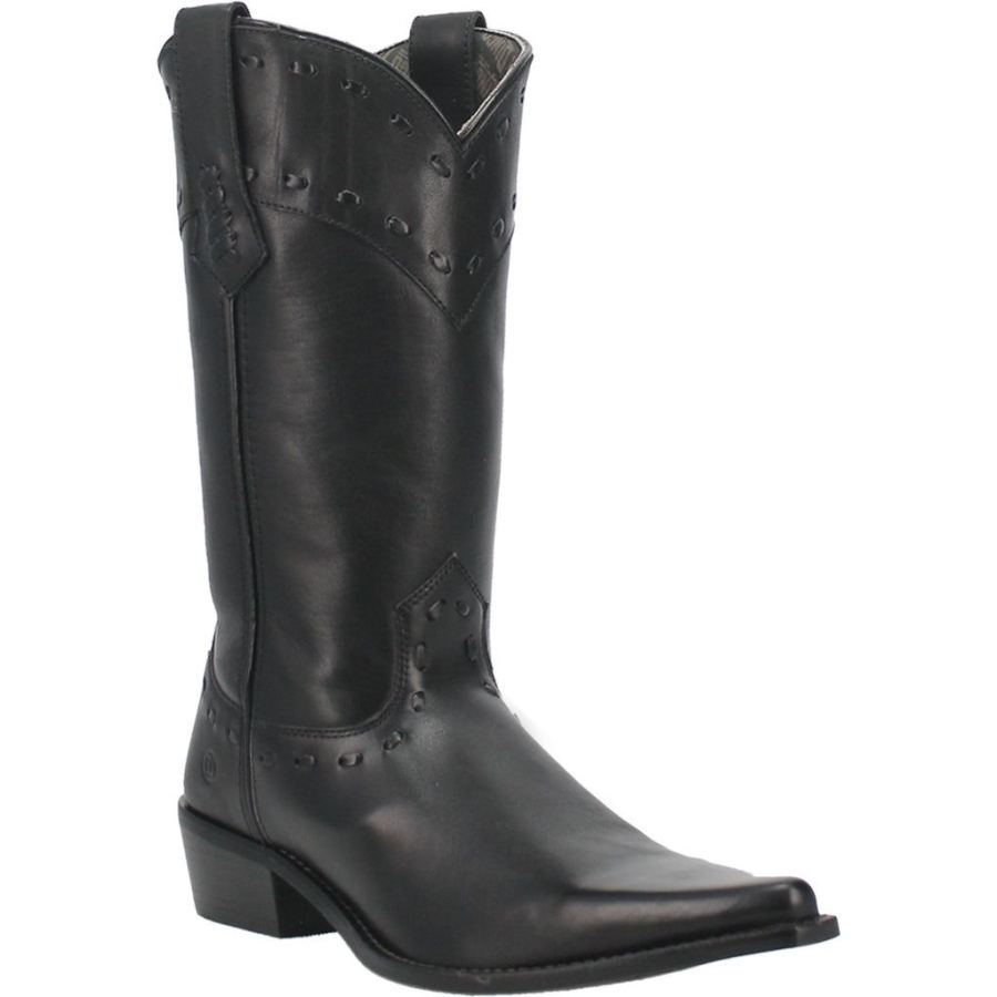 DINGO STAGECOACH LEATHER BOOT-BLACK