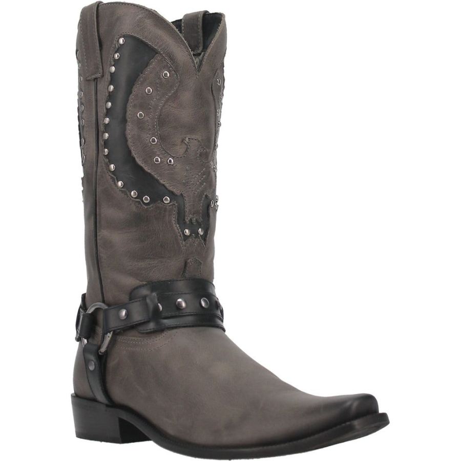 DINGO WAR EAGLE LEATHER BOOT-GREY