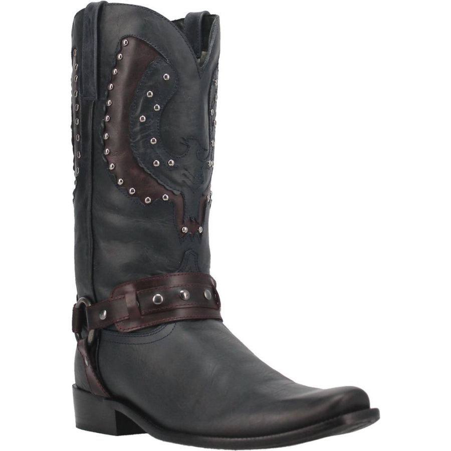 DINGO WAR EAGLE LEATHER BOOT-NAVY