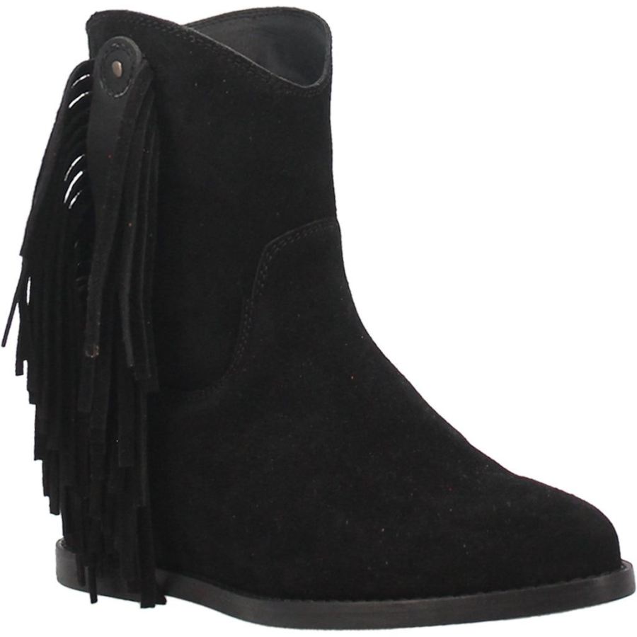 DINGO KAYCE LEATHER BOOTIE-BLACK