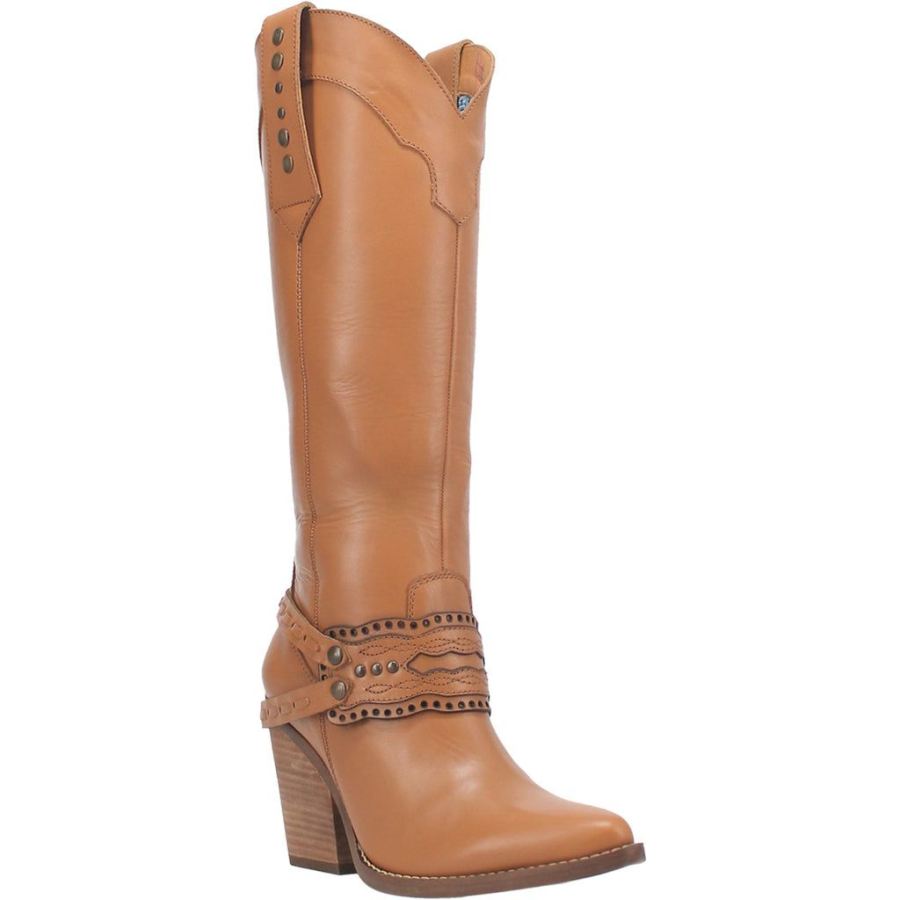 DINGO MASQUERADE LEATHER BOOT-BROWN