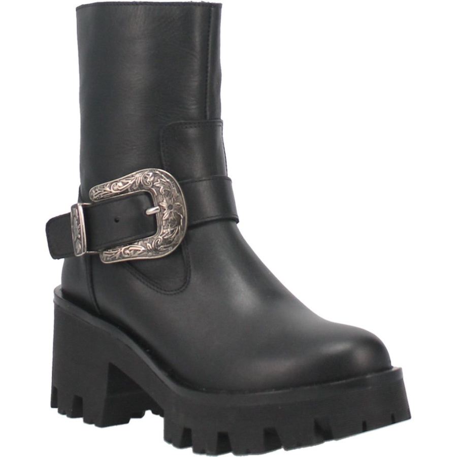 DINGO BOOT HILL LEATHER BOOT-BLACK