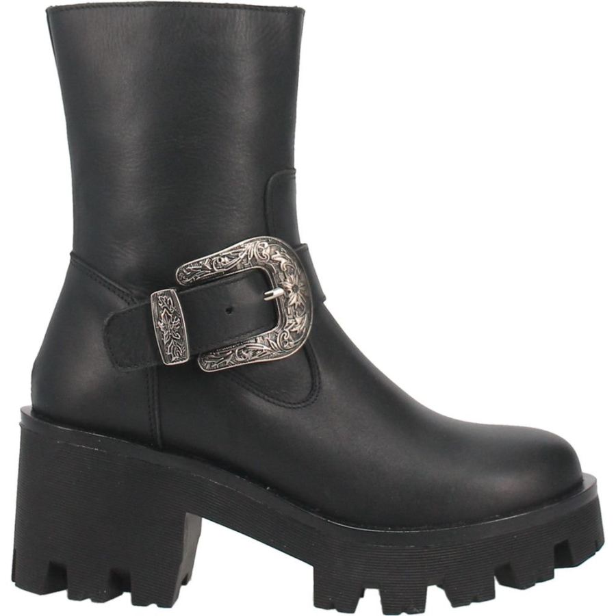 DINGO BOOT HILL LEATHER BOOT-BLACK