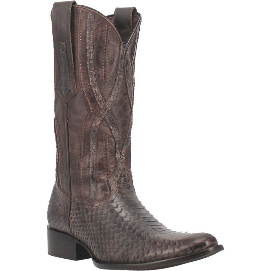 DINGO ACE HIGH LEATHER BOOT-BROWN - Click Image to Close