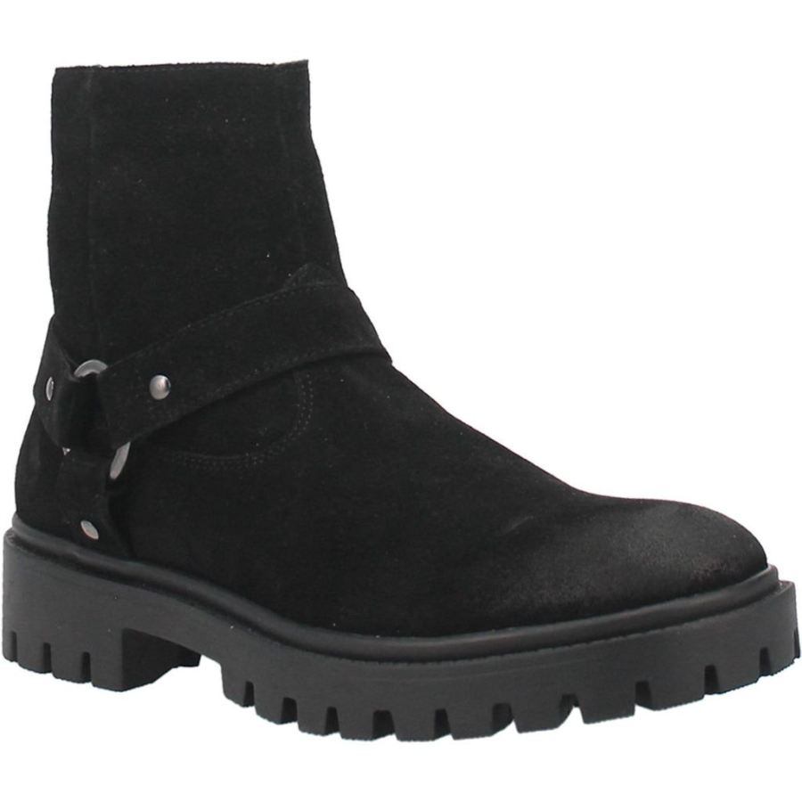 DINGO ROAD TRIP LEATHER BOOT-BLACK - Click Image to Close