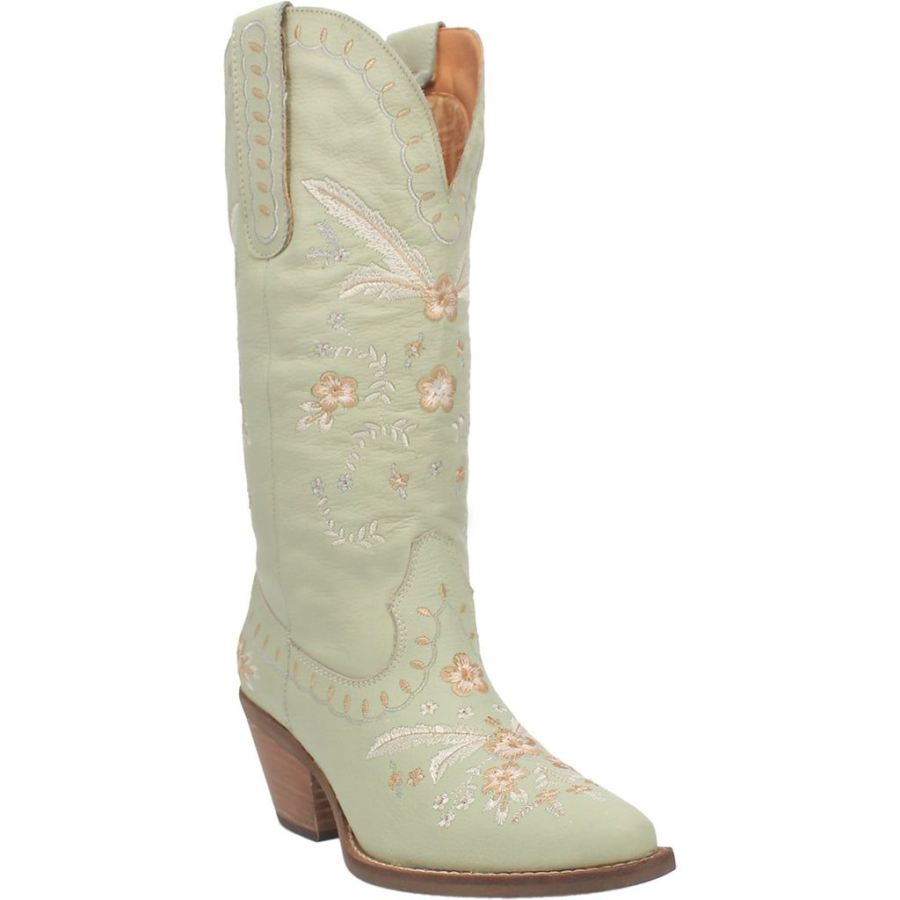 DINGO FULL BLOOM LEATHER BOOT-MINT - Click Image to Close