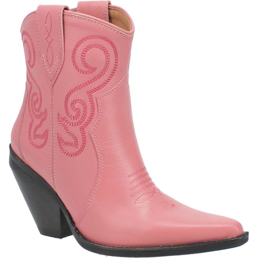 DINGO PRETTY N' PRISSY LEATHER BOOTIE-PINK