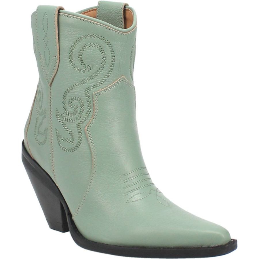 DINGO PRETTY N' PRISSY LEATHER BOOTIE-MINT - Click Image to Close