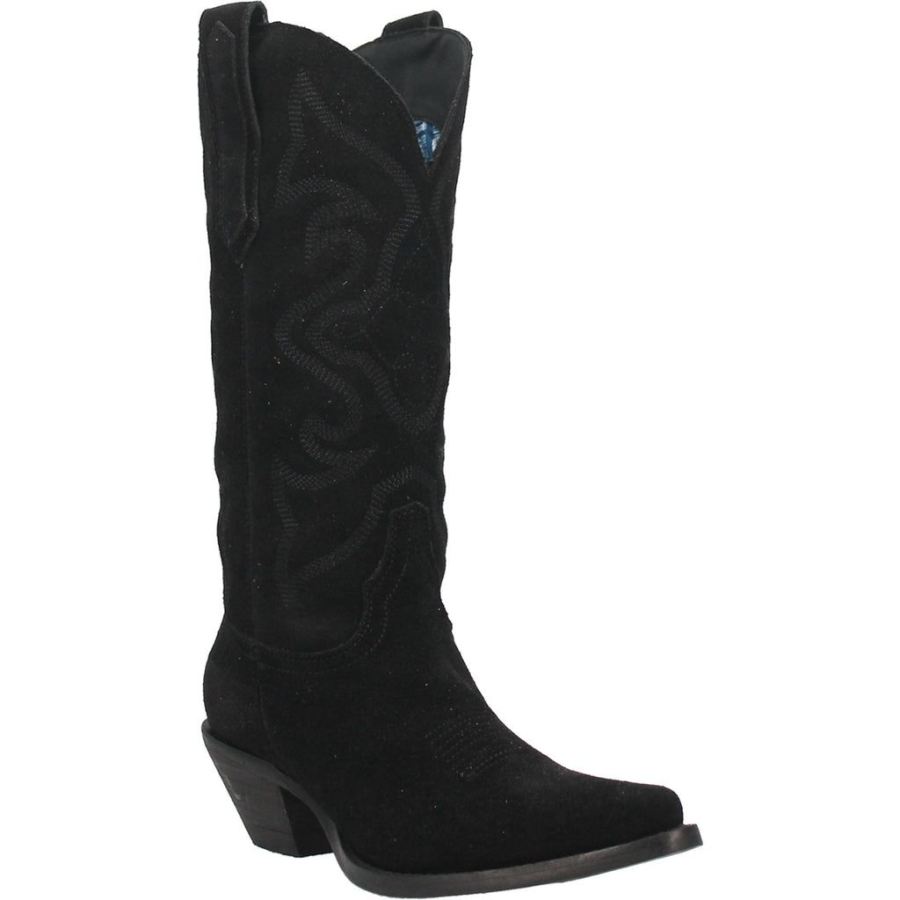 DINGO OUT WEST LEATHER BOOT-BLACK - Click Image to Close