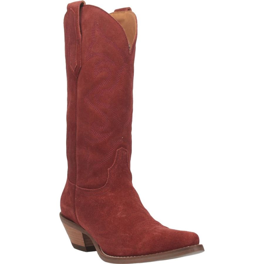 DINGO OUT WEST LEATHER BOOT-CRANBERRY - Click Image to Close