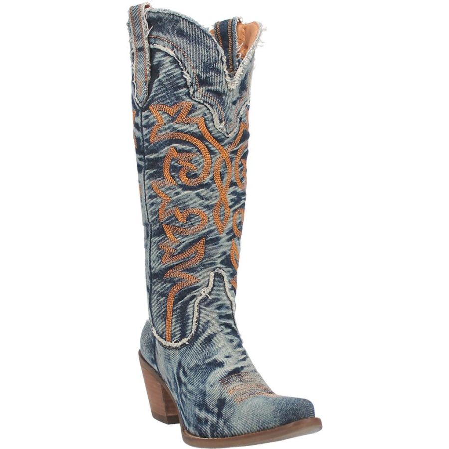 DINGO TEXAS TORNADO DENIM BOOT-DENIM