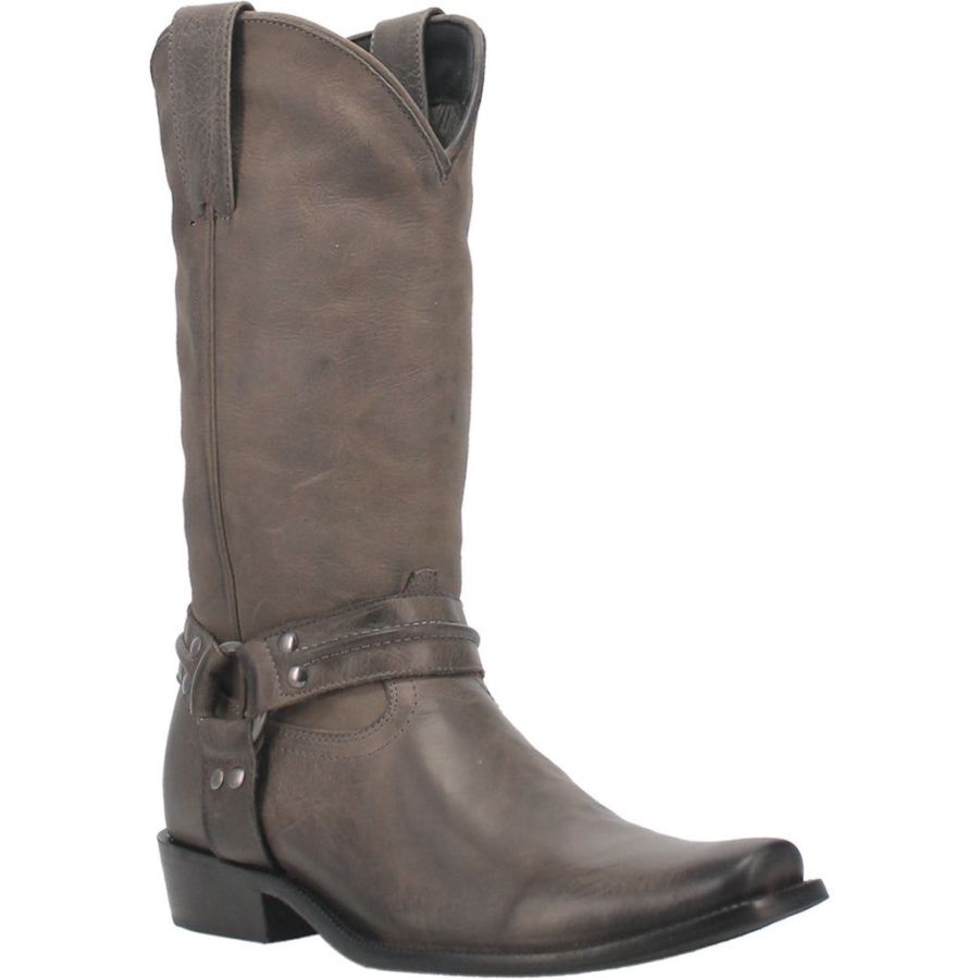 DINGO HOMBRE LEATHER BOOT-GREY - Click Image to Close