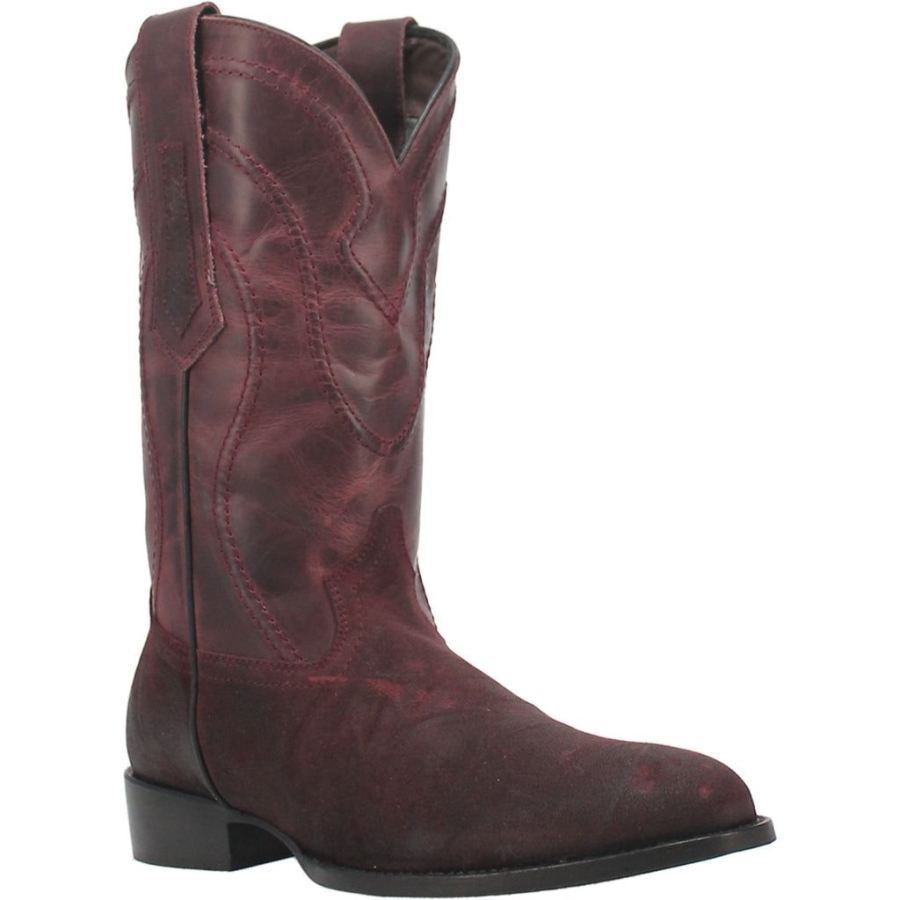 DINGO WHISKEY RIVER LEATHER BOOT-BURGUNDY