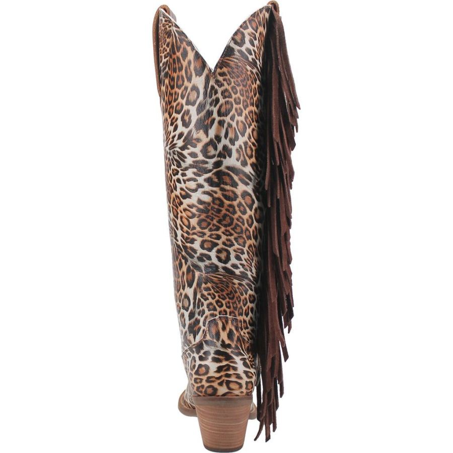 DINGO CHEETAH COWGIRL LEATHER BOOT