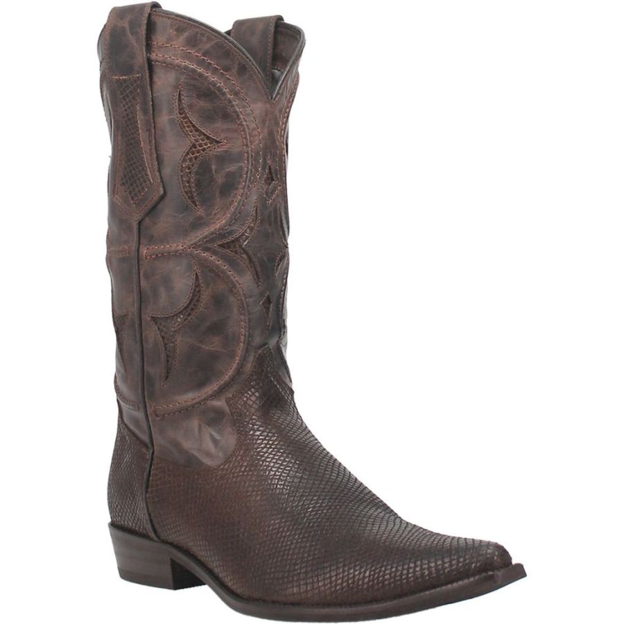 DINGO DODGE CITY LEATHER BOOT-BROWN - Click Image to Close