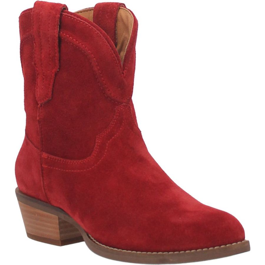 DINGO TUMBLEWEED LEATHER BOOTIE-RED - Click Image to Close