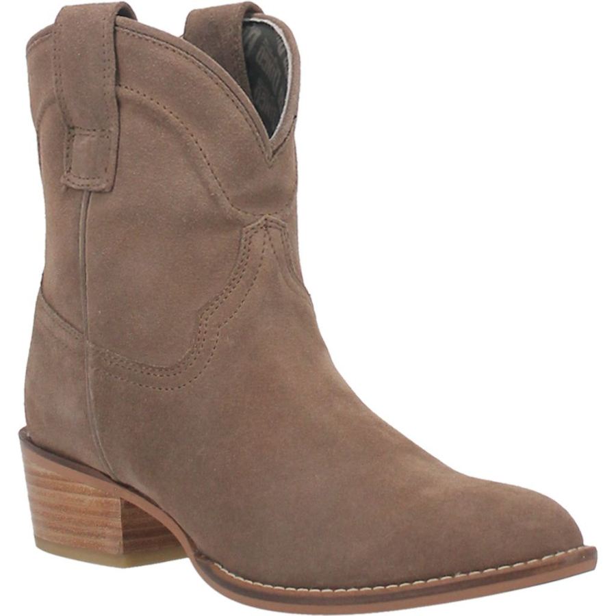 DINGO TUMBLEWEED LEATHER BOOTIE-SAND - Click Image to Close