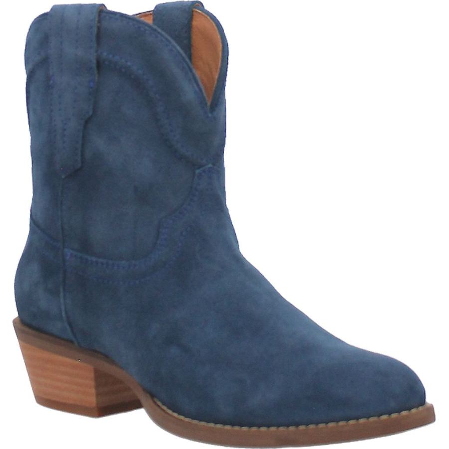 DINGO TUMBLEWEED LEATHER BOOTIE-NAVY - Click Image to Close