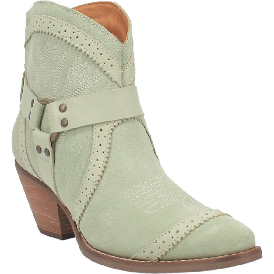 DINGO GUMMY BEAR LEATHER BOOTIE-MINT SUEDE