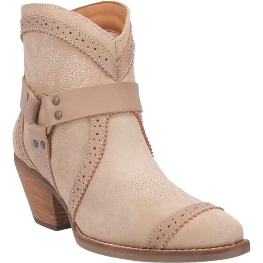 DINGO GUMMY BEAR LEATHER BOOTIE-SAND SUEDE