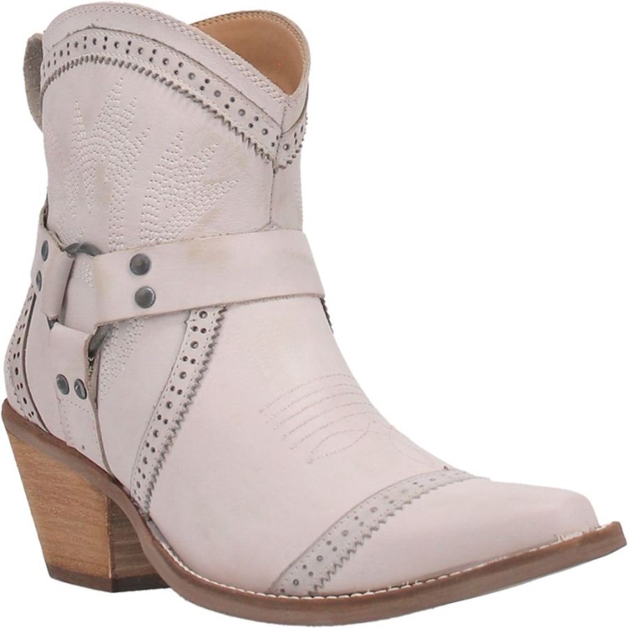 DINGO GUMMY BEAR LEATHER BOOTIE-OFF WHITE