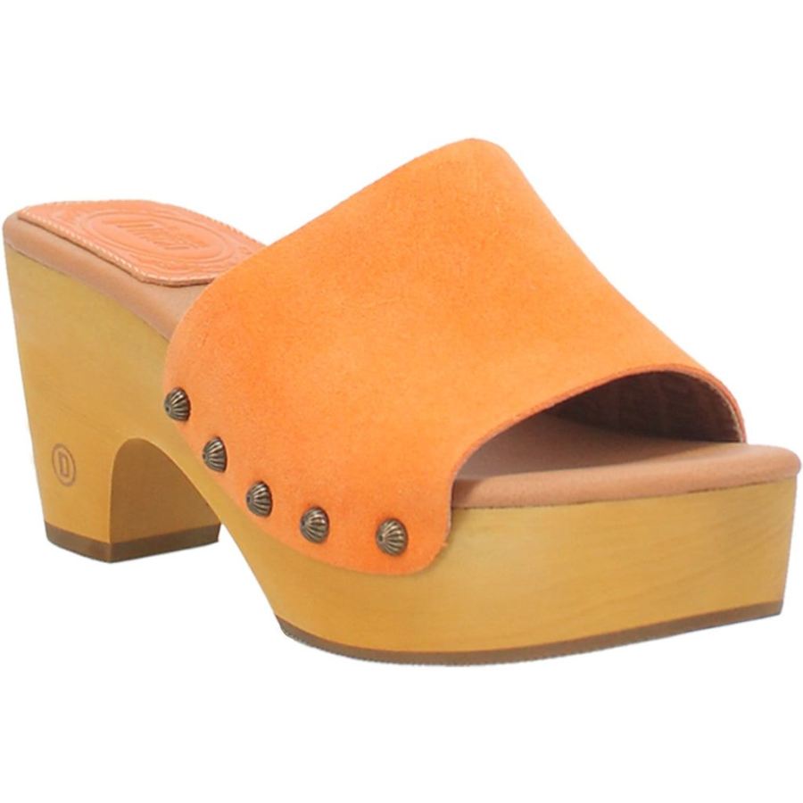 DINGO BEECHWOOD LEATHER SANDAL-ORANGE - Click Image to Close