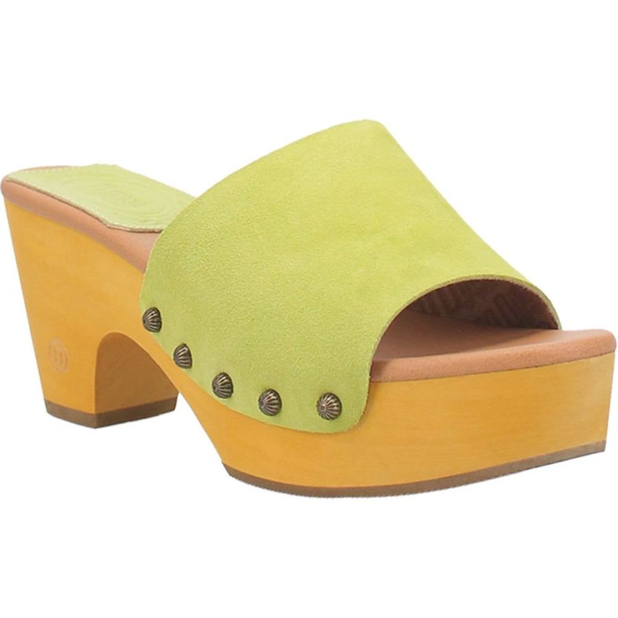 DINGO BEECHWOOD LEATHER SANDAL-LIME - Click Image to Close