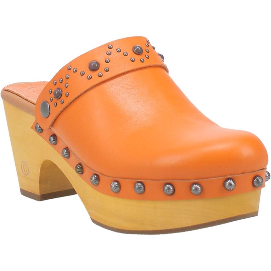 DINGO DEADWOOD LEATHER SANDAL-ORANGE - Click Image to Close